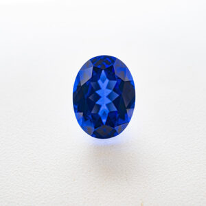 oval lab grown blue sapphire